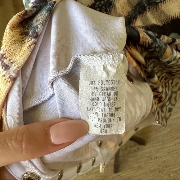 IC Paris Asymmetrical Multi Animal Print Blouse - Picture 4 of 4